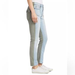 NEW Frame Le Beau Cargo Mixed-Media High Rise Jeans Size 26 ( Boyfriend fit)
